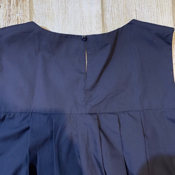 Jamie Sadock Simplicite Sleeveless Pleated Dress Long Maxi Navy Casual Evening - Picture 6 of 7